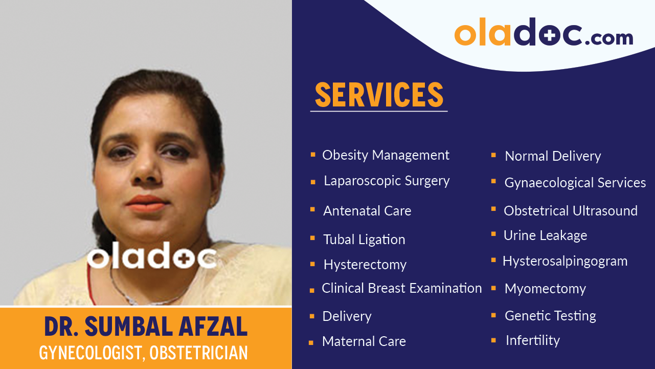 Services provided by Dr. Sumbal Afzal